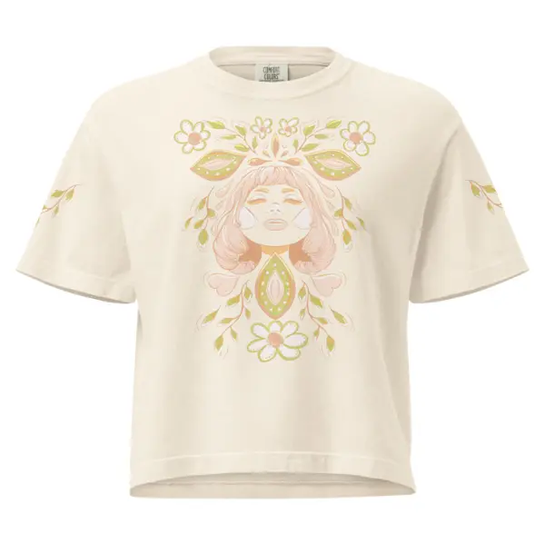 Florine Amande — T-shirt boxy épais Ilvane