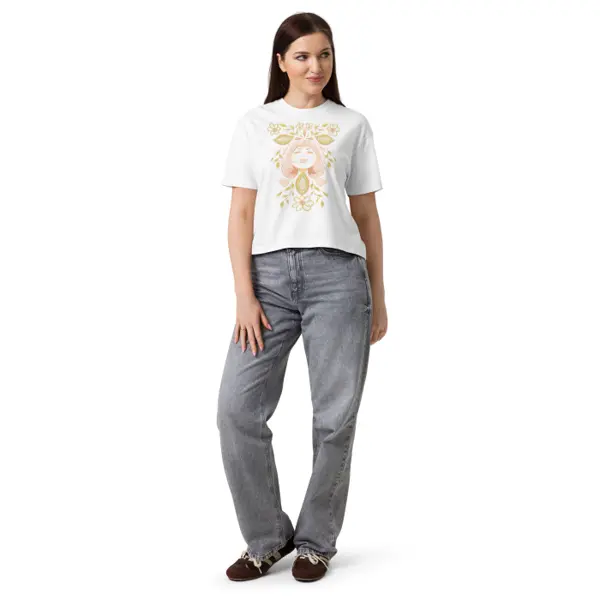 Florine Amande — T-shirt boxy épais Ilvane
