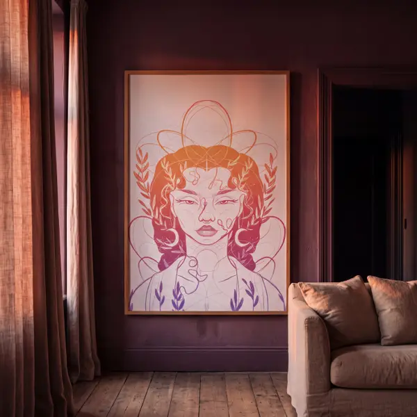 Vespérale Cosmos — Poster mat Ilvane